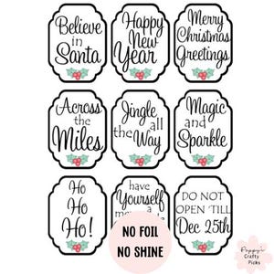 9 décorations d'étiquettes pour cartes de Noël, fournitures de fabrication de cartes de Noël, fabrication de cartes de Noël, fabrication de cartes de Noël, fournitures de bricolage de Noël