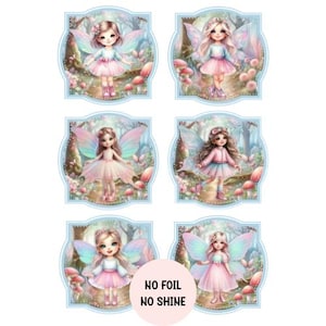 6 décorations de carte fantaisie fée de la forêt, fabrication de cartes, faire vos propres cartes de voeux faites main, fabrication de cartes pour enfants, travaux manuels, scrapbooking