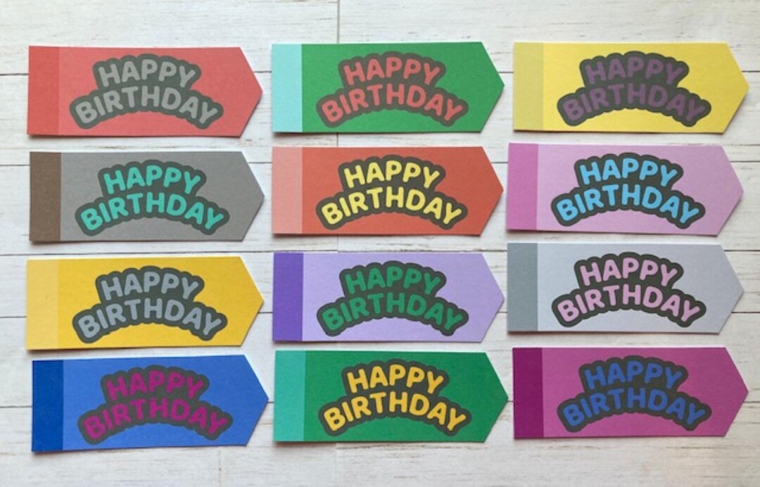 Sentiments Banners Card Making 12 Mixed Happy Birthday Sentiments, Greetings Banners, Card Making ...