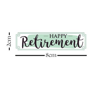 10 gemengde Happy Retirement-sentiment bannerkaartversieringen, groeten, kaarten maken, knutselspullen, scrapbookingbenodigdheden, papercraft