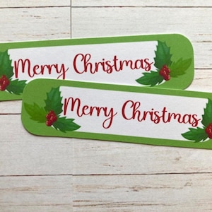 15 decorazioni per biglietti di auguri di Natale con foglie di agrifoglio, striscioni di auguri di Natale, forniture per bricolage, forniture per scrapbooking, decorazioni per biglietti