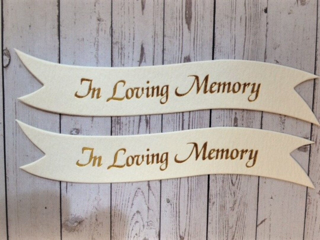In Loving Memory Gold Foiled Sentiment Banners for Sympathy Card Making ...