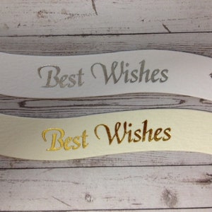 5 zilveren en 5 gouden verijdelde beste wensen / wenskaarten / kaarten maken / scrapbookingbenodigdheden / kaartversieringen / papercraft