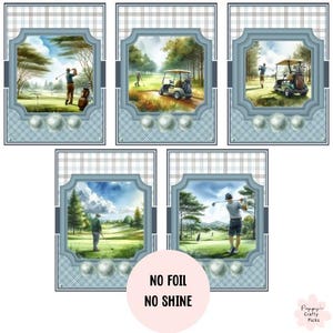 5 adornos para tarjetas de golf, suministros para hacer tarjetas, tarjetas para él, crea tus propias tarjetas para el Día del Padre hechas a mano, manualidades de bricolaje, scrapbooking