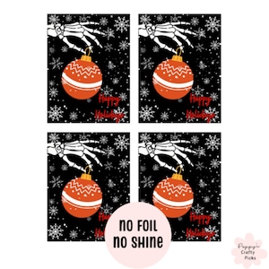 Fournitures de fabrication de cartes de Noël, joyeuses fêtes, faites vos propres cartes de Noël gothiques, embellissements de cartes, fournitures d'artisanat, dessus de cartes, 4