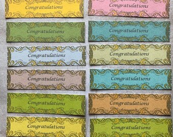 Congratulations Card Making Sentiments: Colorful Craft Banners