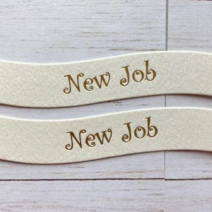 10 banner con il sentimento del nuovo lavoro, materiali per la creazione di biglietti, crea i tuoi biglietti di auguri, materiali per l'artigianato, scrapbooking, lavori di carta, lamina d'oro