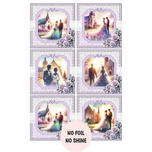 6 décorations pour cartes de mariage à l'église, fournitures de fabrication de cartes, faites vos propres cartes de mariage à la main pour jeunes mariés, travaux manuels, scrapbooking