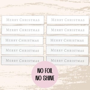 10 abbellimenti per biglietti di auguri di Buon Natale in argento, striscioni di auguri, creazione di biglietti di Natale, forniture per bricolage, forniture per scrapbooking, artigianato