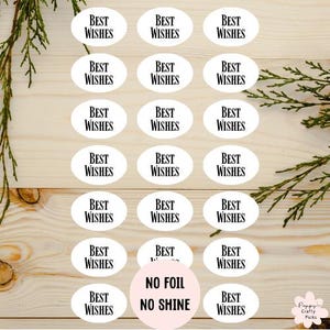 21 striscioni ovali con la scritta "Best Wishes" per la creazione di biglietti, forniture per la creazione di biglietti, artigianato, forniture per scrapbooking, accenti decorativi, abbellimenti per biglietti
