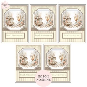 5 decorazioni per biglietti d'auguri per l'anniversario di matrimonio con perle, creazione di biglietti per l'anniversario di matrimonio, forniture per la creazione di biglietti, crea i tuoi biglietti d'auguri fatti a mano, artigianato fai da te
