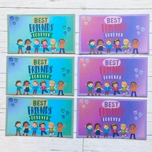 6 Beste Freunde für immer Stimmung, letzter Schultag, Kartenherstellung, Scrapbooking Zubehör, DIY Bastelbedarf, Verzierungen, Kartentopper