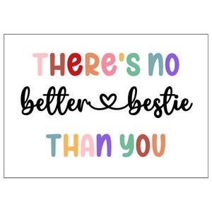 2 grandi frasi "no better bestie", striscioni di auguri, creazione di biglietti, forniture per scrapbooking, abbellimenti artigianali, decorazioni per biglietti, artigianato fai da te