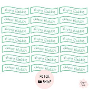 21 groene banners voor het maken van kaarten voor Happy Birthday, benodigdheden voor het maken van kaarten, maak je eigen handgemaakte verjaardagskaarten, ambachtelijke versieringen voor scrapbookingateliers