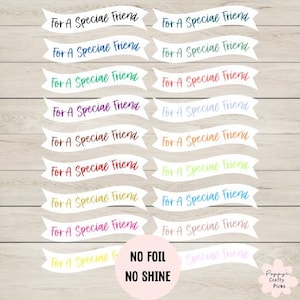 18 pancartas para hacer tarjetas con la frase "Para un amigo especial", materiales para hacer tarjetas, crea tus propias tarjetas de felicitación hechas a mano, manualidades, álbumes de recortes