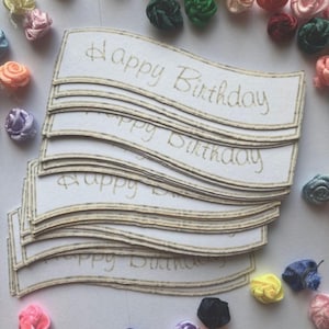 21 adornos dorados para hacer tarjetas de feliz cumpleaños, pancartas de saludos, fabricación de tarjetas, suministros para manualidades, suministros para álbumes de recortes, adornos para tarjetas