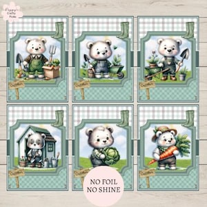 6 jolies décorations pour cartes ours du jardin, fabrication de cartes, fabrication de cartes pour lui, faire vos propres cartes faites main pour son anniversaire, travaux manuels, scrapbooking