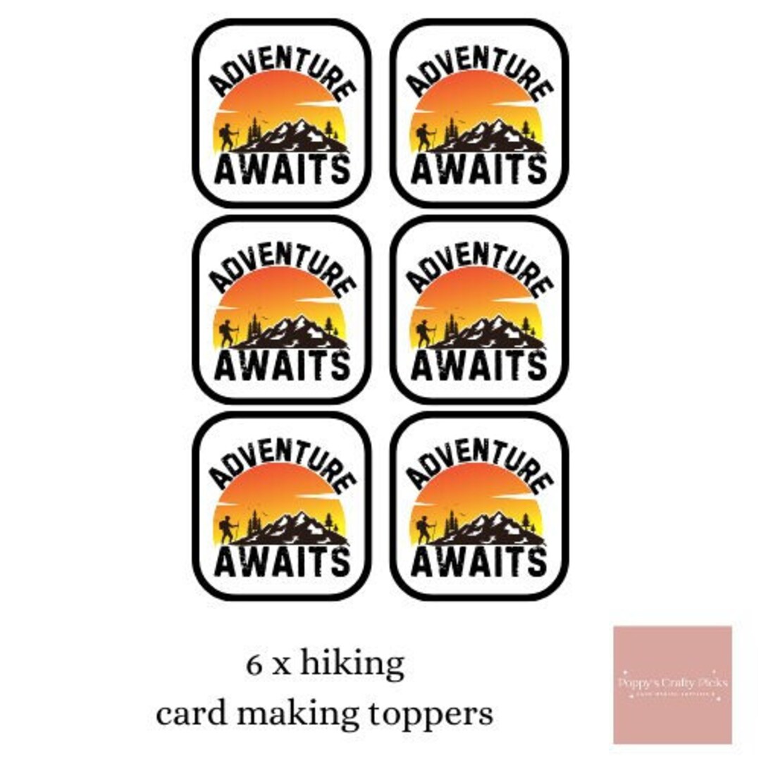 6 Hiking Card Making Toppers, Card Making, Make Your Own Handmade Cards ...