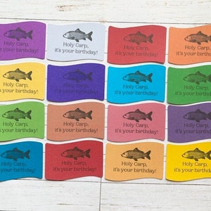 16 juegos de palabras sobre pesca, pancartas divertidas para hacer tarjetas de cumpleaños, suministros para manualidades, suministros para álbumes de recortes, adornos para tarjetas, pasatiempos de pesca