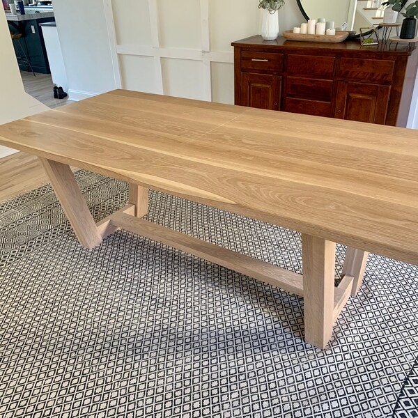 White Oak Dining Table Plans Etsy