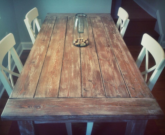 Weathered Rustic Farmhouse Style Dining Table Weathered Rustic Farmhouse Style Dining, Farmhouse Style Dining Table