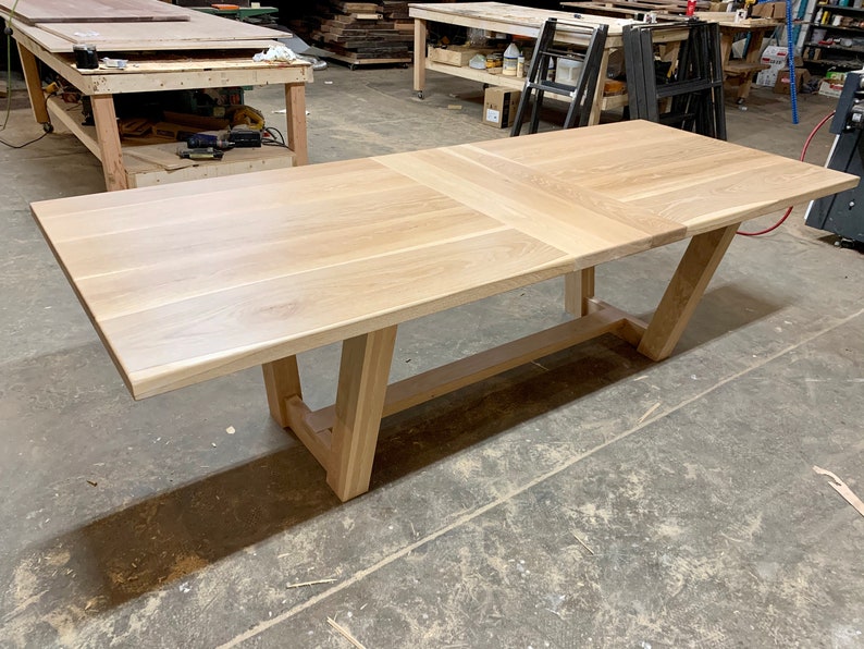 Modern White Oak Dining Table - Etsy
