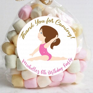 Gymnastik Favor Tags, Gymnastik Pink Tags, Geschenk Gag Gymnastik, Gymnastik Dekoration, Gymnastik Party, Gymnastik Geburtstag, Party Girl
