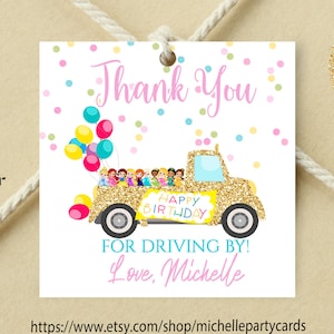 Dirija pela Princess Favor Tag Parade, obrigado Tag Princess Birthday