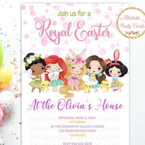 Osterprinzessin Einladung, Osterjagd mit Prinzessin, Frühlingseinladung, Ostereinladung, Osterprinzessin Royal, Osterprinzessin