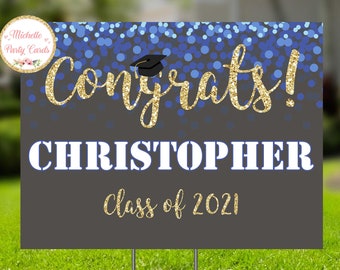 Digital Only Graduation Yard Sign Graduation Sign personalized Congratulations Graduation Class of 2021 Yard Sign