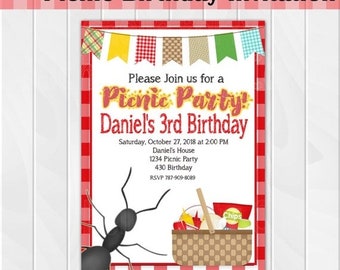 picnic invitation etsy