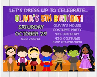 dress up invitation etsy dress up party invitations