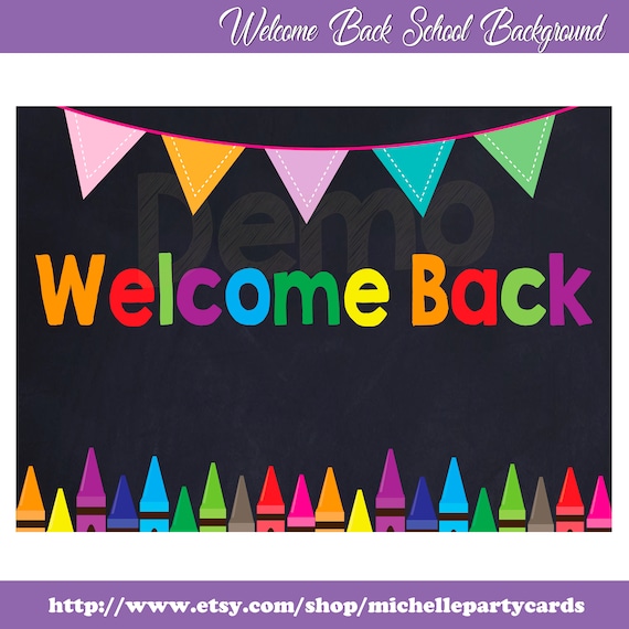 Back School Background Welcome Back School Banner Etsy