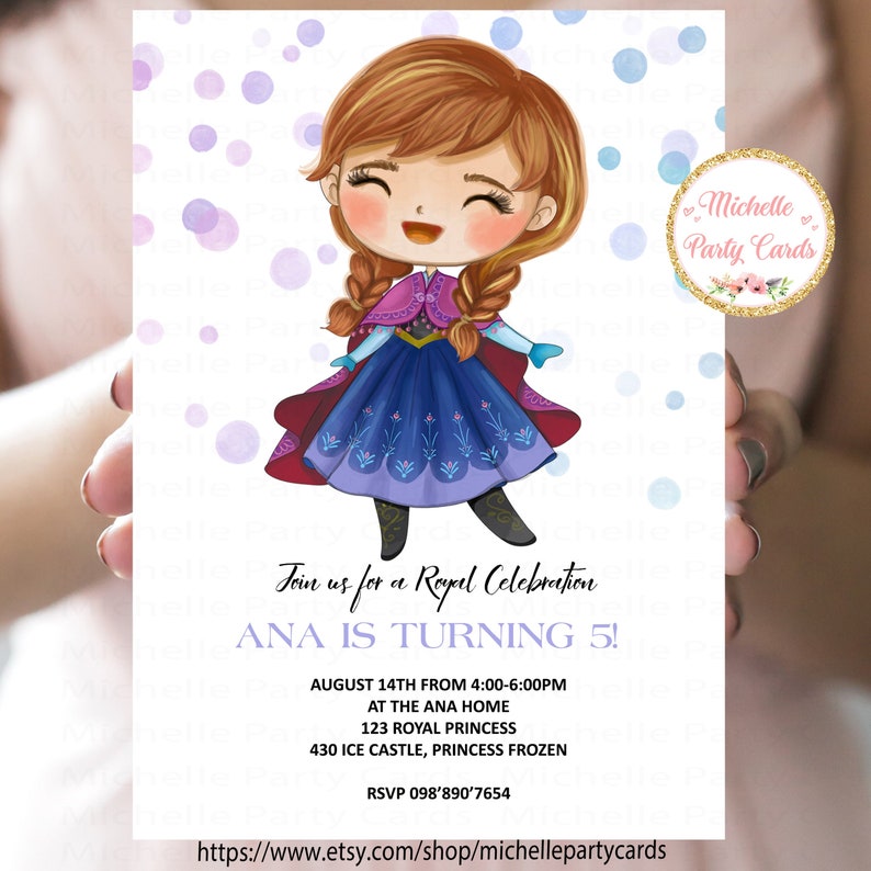 Frozen Invitation Princess Anna Invite Frozen Party Frozen - Etsy