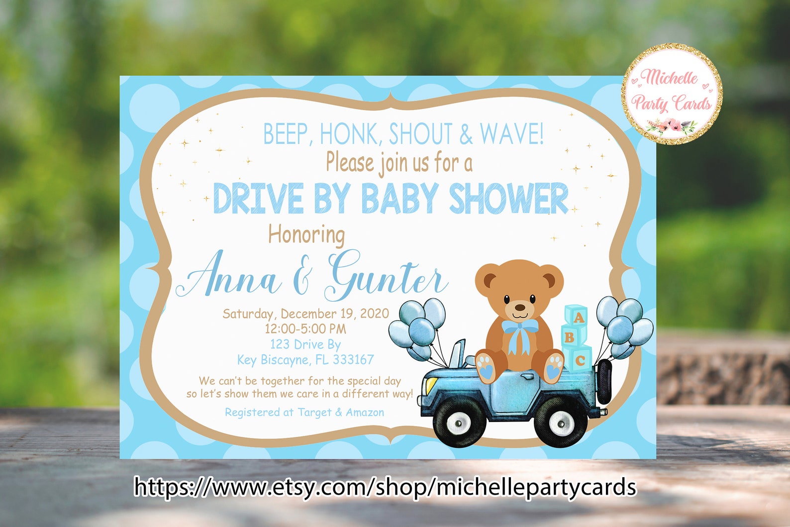 Teddy Bear Drive by Parade Invitation Drive by Baby Shower Etsy