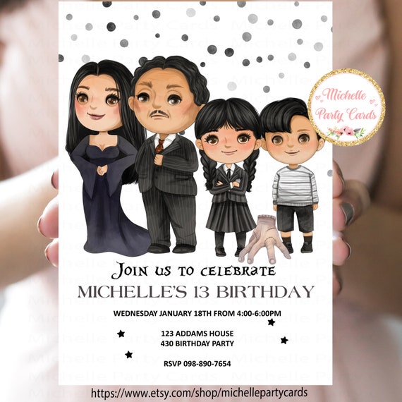 Anniversaire Mercredi Addams à domicile enfant 3 à 12 ans