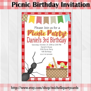 Picknick Geburtstag Einladung, Picknick Party Einladung, Picknick Einladung, Picknick Familie Jahr, Picknick Geburtstag, Picknick, Party Jungs, Party Mädchen