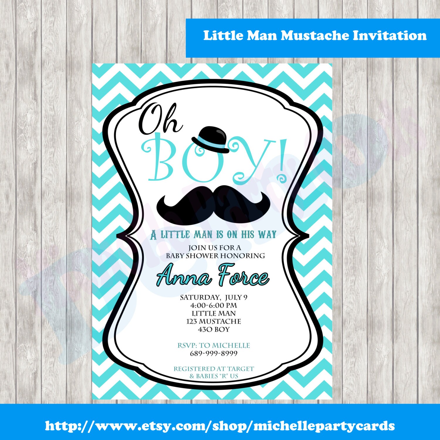 Little Man Mustache Template