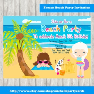 Frozen Beach Party Einladung