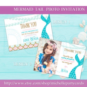 Mermaid Tail Dankeskarte, Mermaid Party, Mermaid Thanks, Mermaid Gold, Schwanz, Mermaid Girl, Mermaid Birthday, Mermaid Baby, Girl