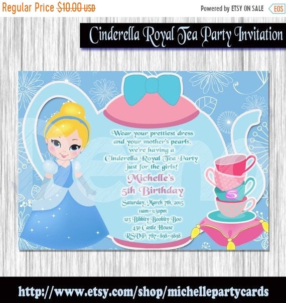 Cinderella Tea Party Invitations 3