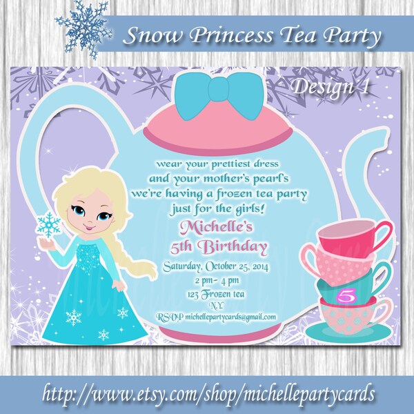 Frozen Tea Party Etsy