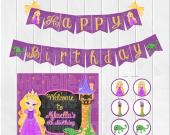 Rapunzel Birthday Party Package, Decorations, Tangled, Party Birthday, Party Decor, Birthday Party, Party Girl, Princess Party Package