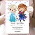 Frozen Party Invite, Princess Frozen, Princess Invitation, Princess Birthday, Party Girl, Princess Anna, Princess Elsa, Olaf, Party Invite product logo