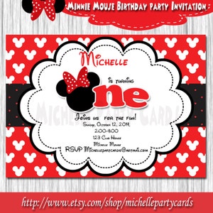 Minnie Maus Geburtstagsfeier-Minnie Maus Geburtstag Rot-Minnie Maus Party rosa