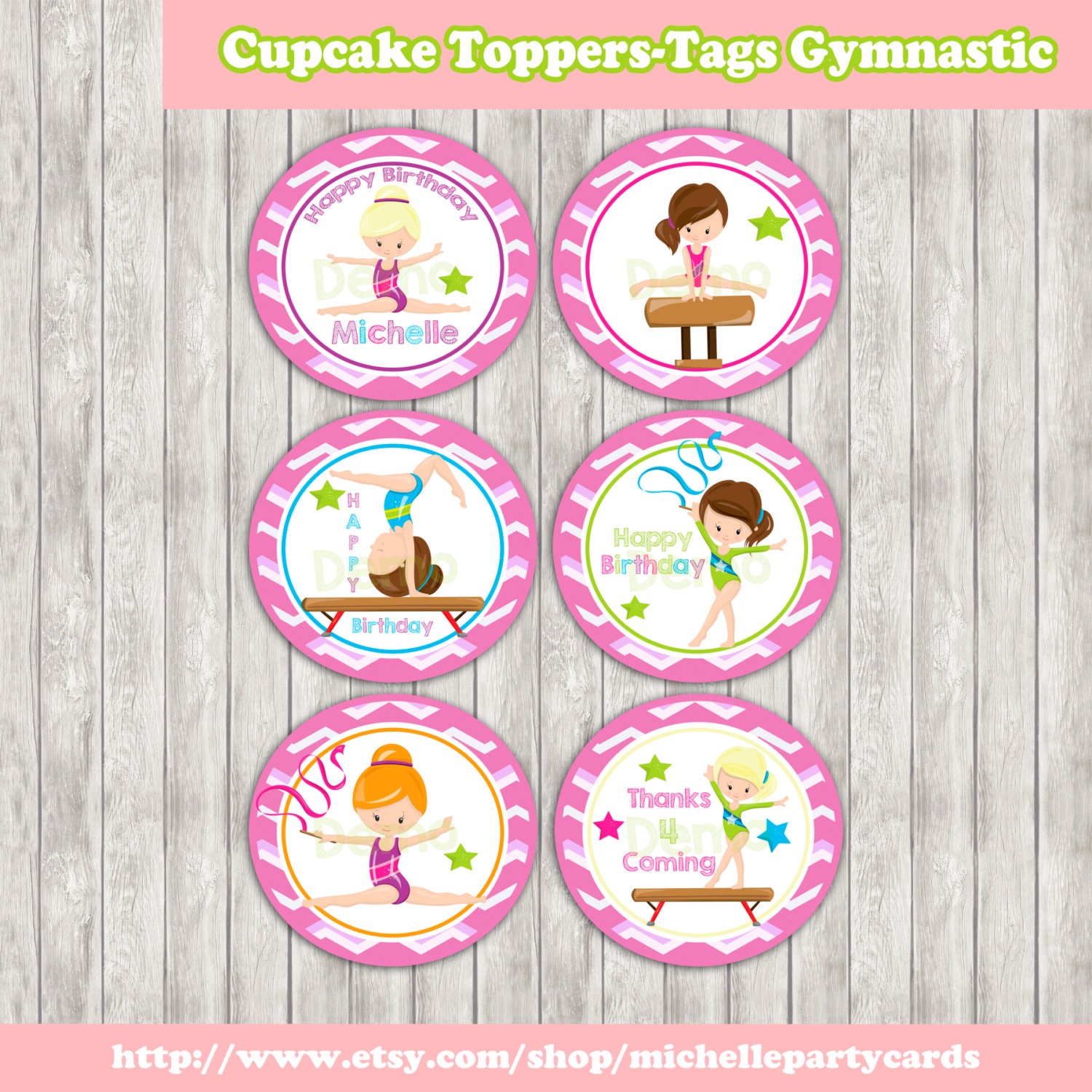 Free Printable Gymnastics Cupcake Toppers Free Printable Gymnastics Cupcake Toppers