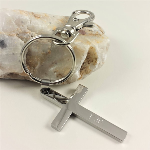 Cross Keychain Etsy