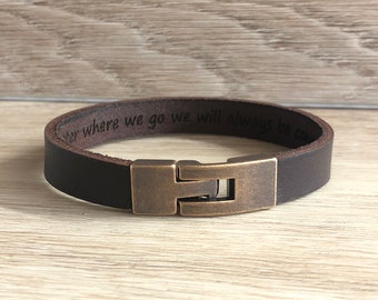 FREE SHIPPING-Bracelet For Men,Custom Men Jewelry,Personalized Leather Bracelet,Unisex Custom Bracelet,Leather Band Engraved,Father's Day
