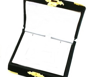 Black Velvet with Brass Accents Pendant Chain Jewelry Gift Boxes Choose 1  6  12 or 24 Packaging Boxes