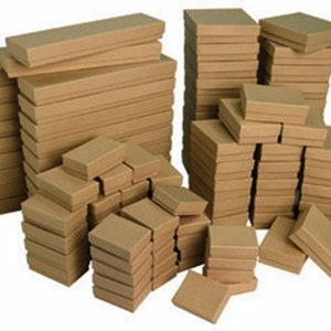 Kraft Brown Cotton Filled Craft Sales Jewelry Packaging Display Gift Boxes Choose from many sizes